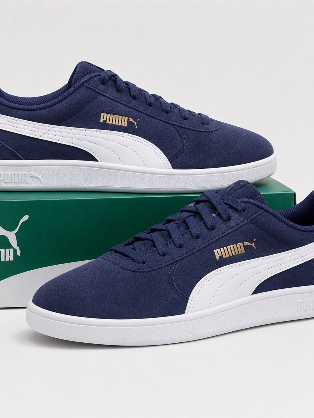 PUMA Astro Kick Mens Shoes Size 13 Navy Blue White Suede Sneakers NIB New In Box